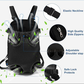 Breathable Hands-Free Cat Front Carrier - Gentle Paws