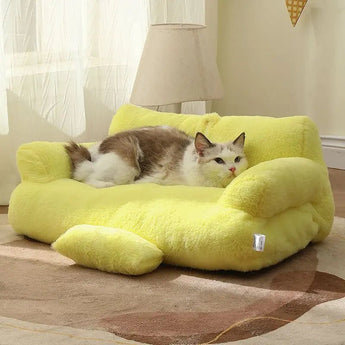 Premium Plush Cat Sofa - Gentle Paws