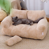 Premium Plush Cat Sofa - Gentle Paws