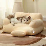 Premium Plush Cat Sofa - Gentle Paws