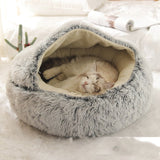 Fluffy Round Cat Bed - Gentle Paws