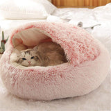 Fluffy Round Cat Bed - Gentle Paws