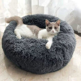 Fluffy Donut Cat Bed - Gentle Paws