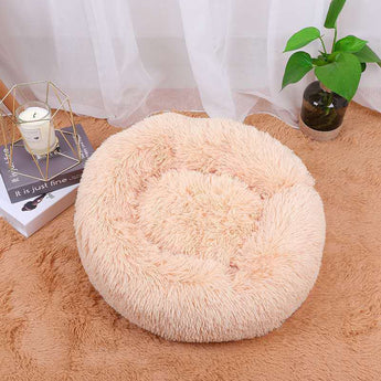 Fluffy Donut Cat Bed - Gentle Paws