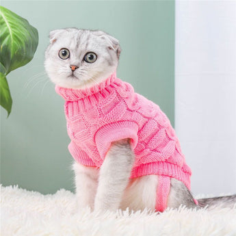 Vintage Knitted Cat Sweater - Gentle Paws
