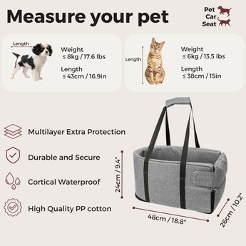 Compact Cat Travel Car Seat - Gentle Paws