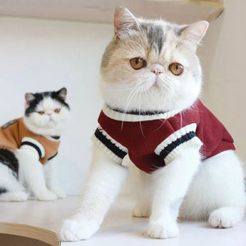 Soft Fleece Cat V-Neck Pullover - Gentle Paws