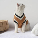 Soft Fleece Cat V-Neck Pullover - Gentle Paws