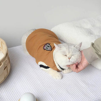 Soft Fleece Cat V-Neck Pullover - Gentle Paws