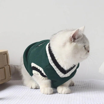 Soft Fleece Cat V-Neck Pullover - Gentle Paws