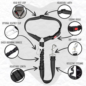 2 in 1 Adjustable Pet Seatbelt Clip