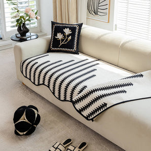 Anti-Scratch Non-Slip Leather Plush Sofa Cover - Gentle Paws