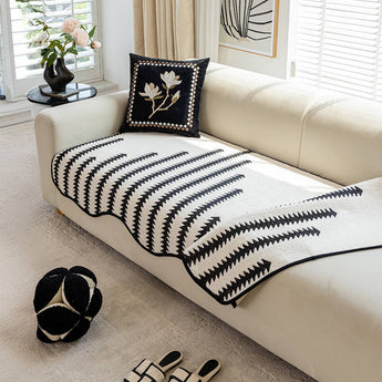 Anti-Scratch Non-Slip Leather Plush Sofa Cover - Gentle Paws