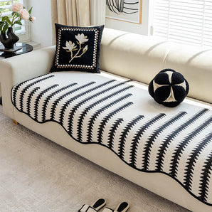 Anti-Scratch Non-Slip Leather Plush Sofa Cover - Gentle Paws