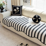Anti-Scratch Non-Slip Leather Plush Sofa Cover - Gentle Paws