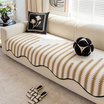 Anti-Scratch Non-Slip Leather Plush Sofa Cover - Gentle Paws