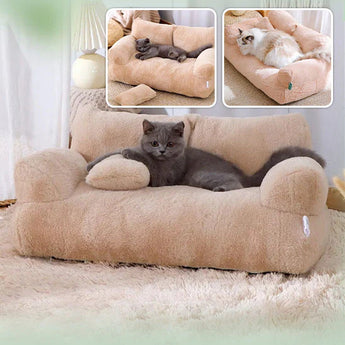 Premium Plush Cat Sofa - Gentle Paws