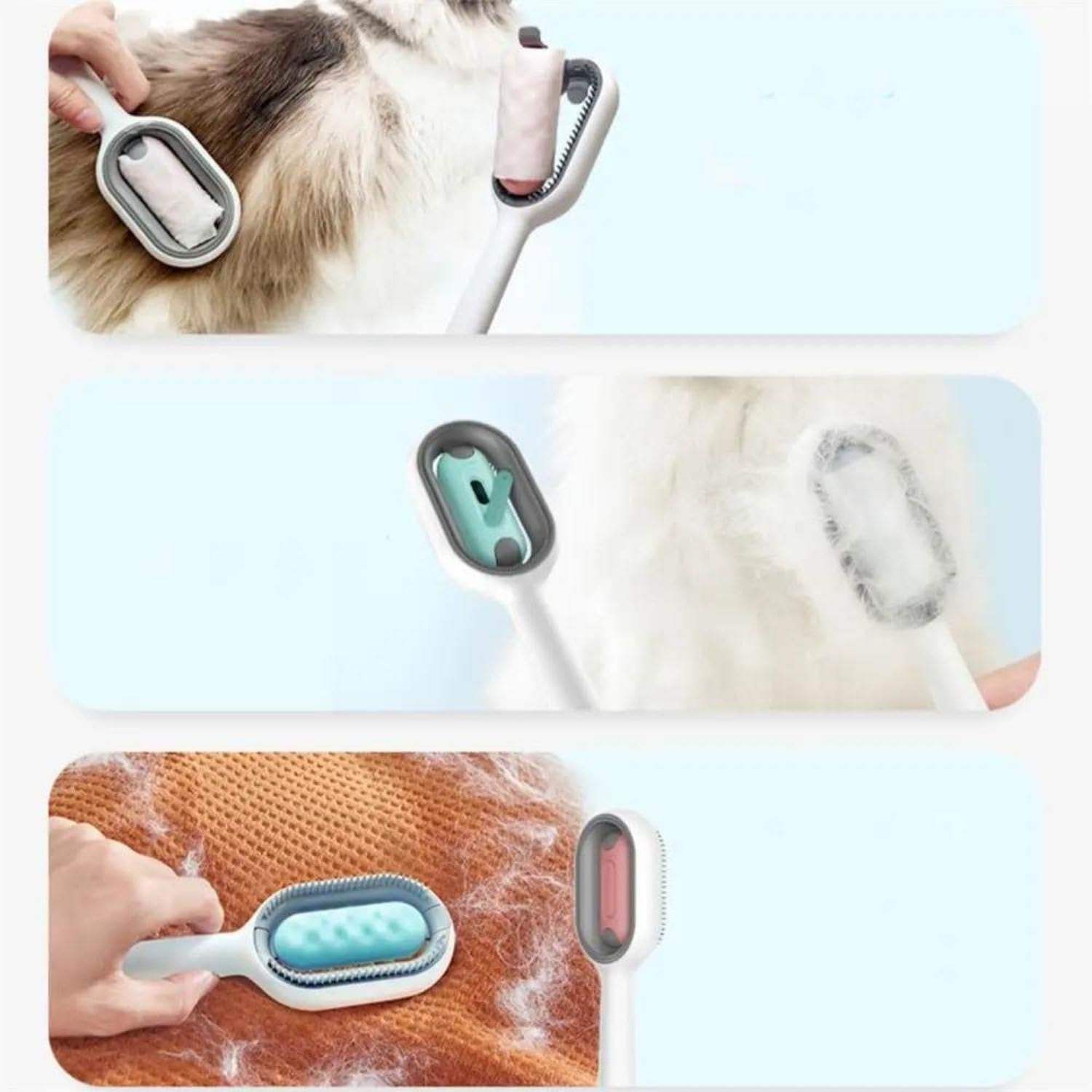 Gentle Paws™ 3 In-1 Cat Grooming Brush - Gentle Paws