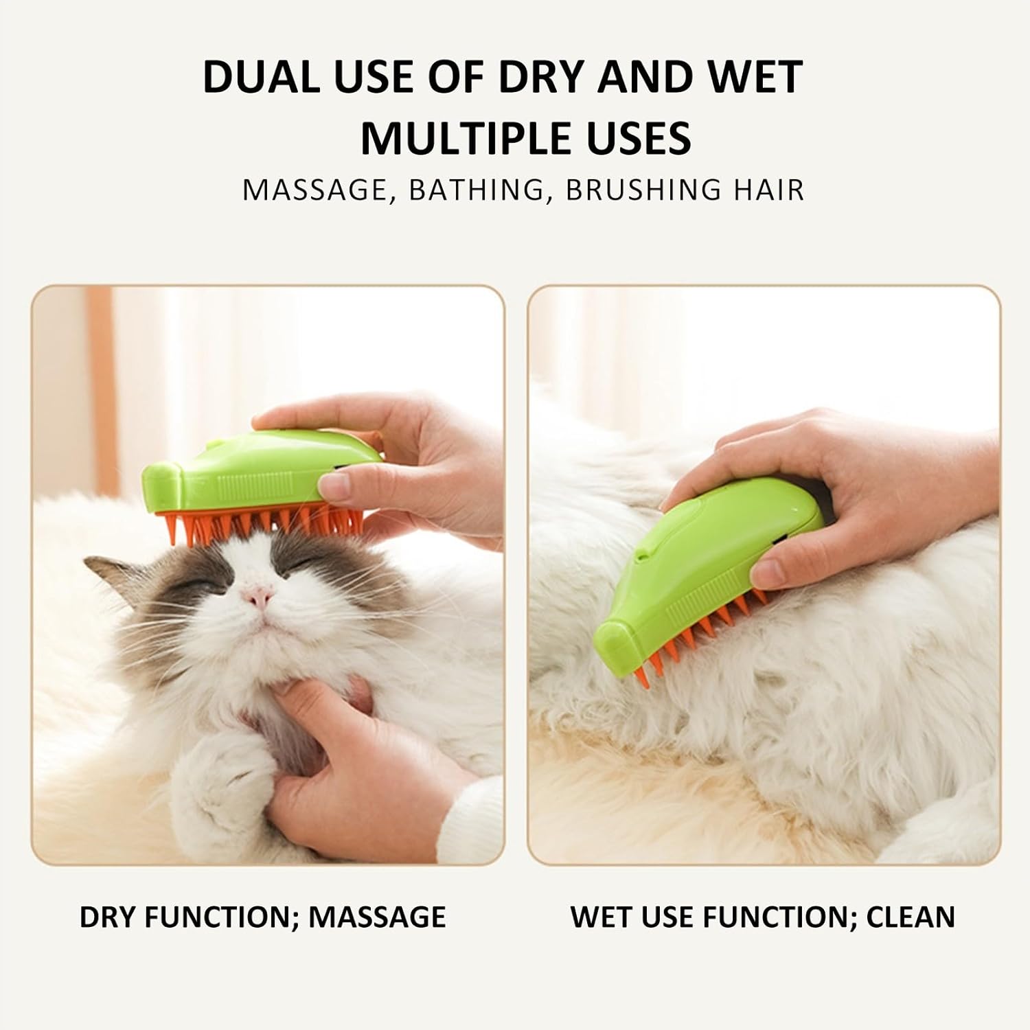 Gentle Paws™ 3 in 1 Electric Steam Brush