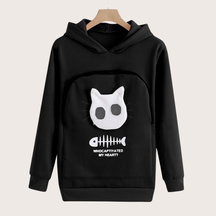 "Le Sweat Kangourou des Amoureux de Chats"