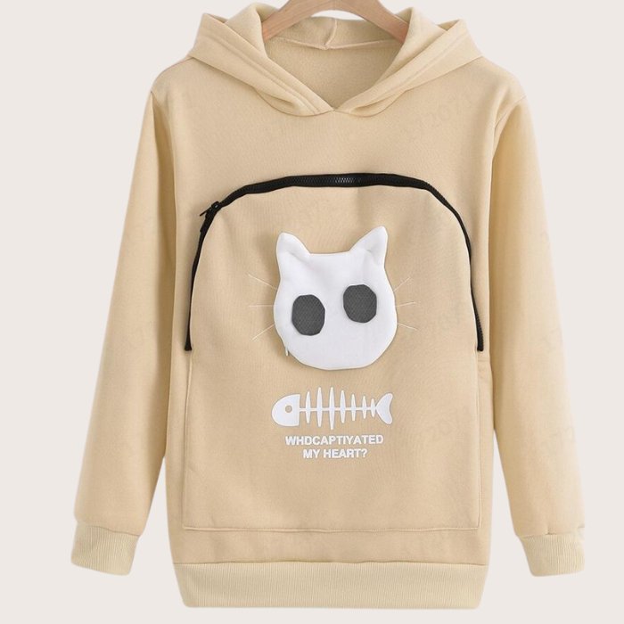 "Le Sweat Kangourou des Amoureux de Chats"