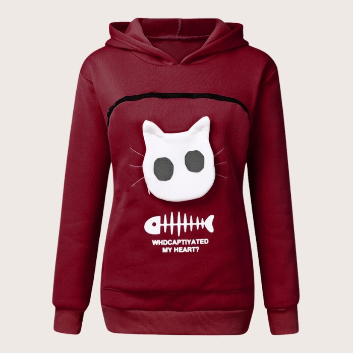 "Le Sweat Kangourou des Amoureux de Chats"