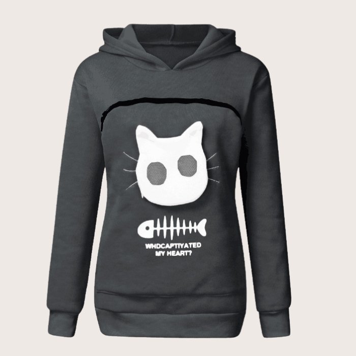 "Le Sweat Kangourou des Amoureux de Chats"